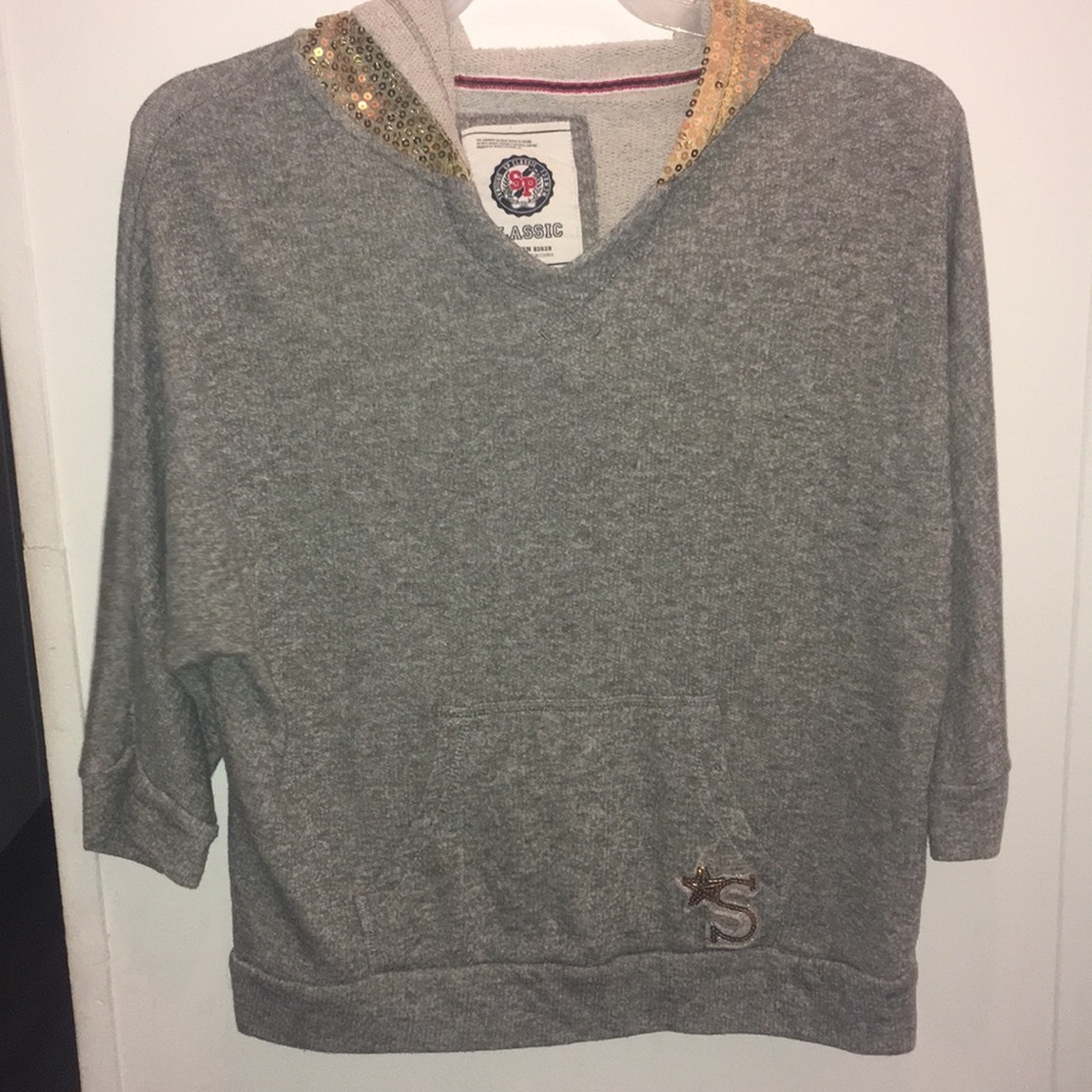 Quarter sleeve hoodie